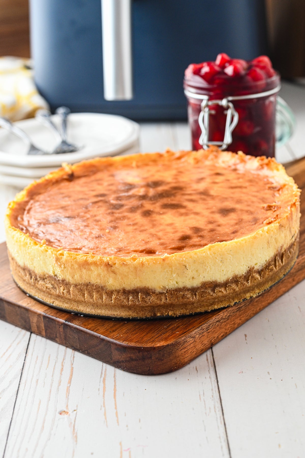 Air Fryer Cheesecake with tutorial and social reels