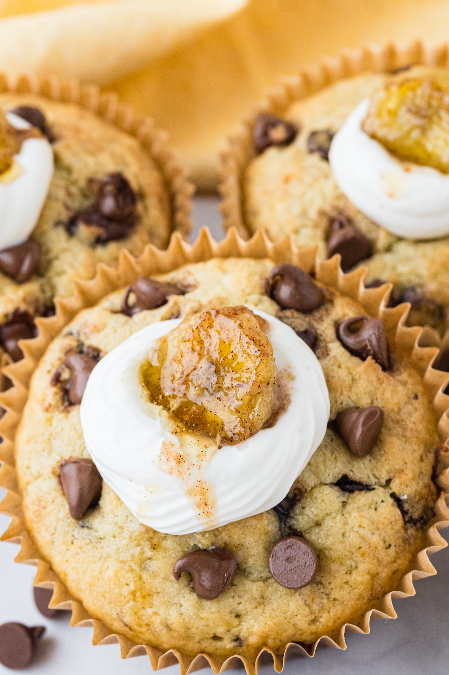 Banana Chocolate Chip Cupcakes with Cream Cheese Frosting Exclusive