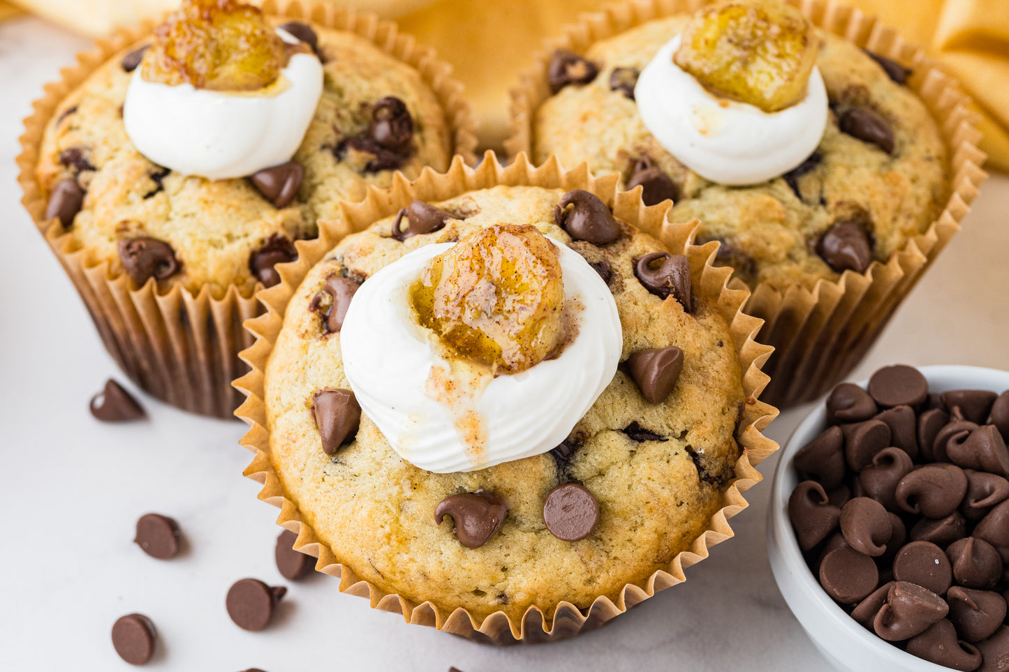 Banana Chocolate Chip Cupcakes with Cream Cheese Frosting Exclusive