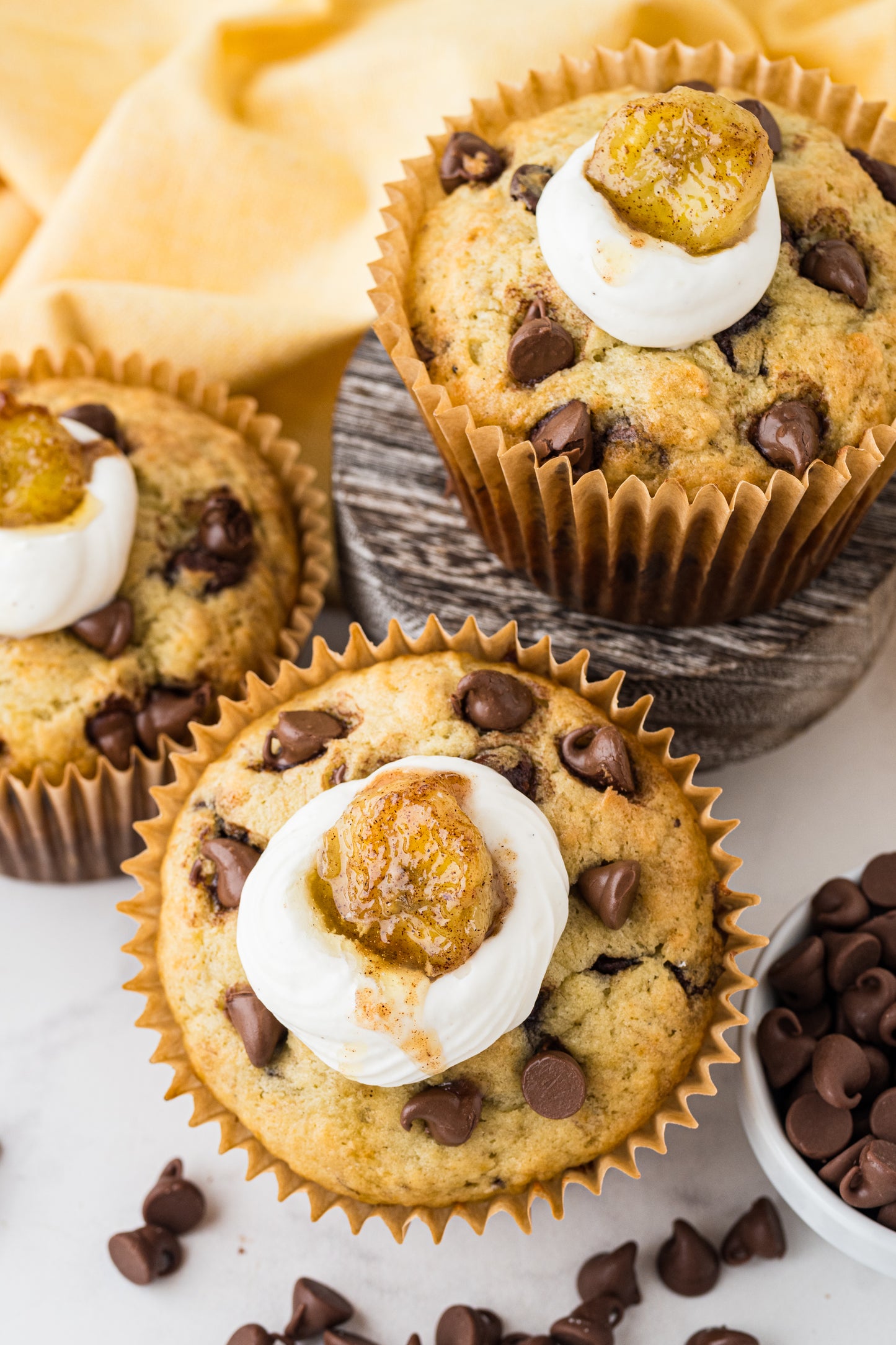 Banana Chocolate Chip Cupcakes with Cream Cheese Frosting Exclusive