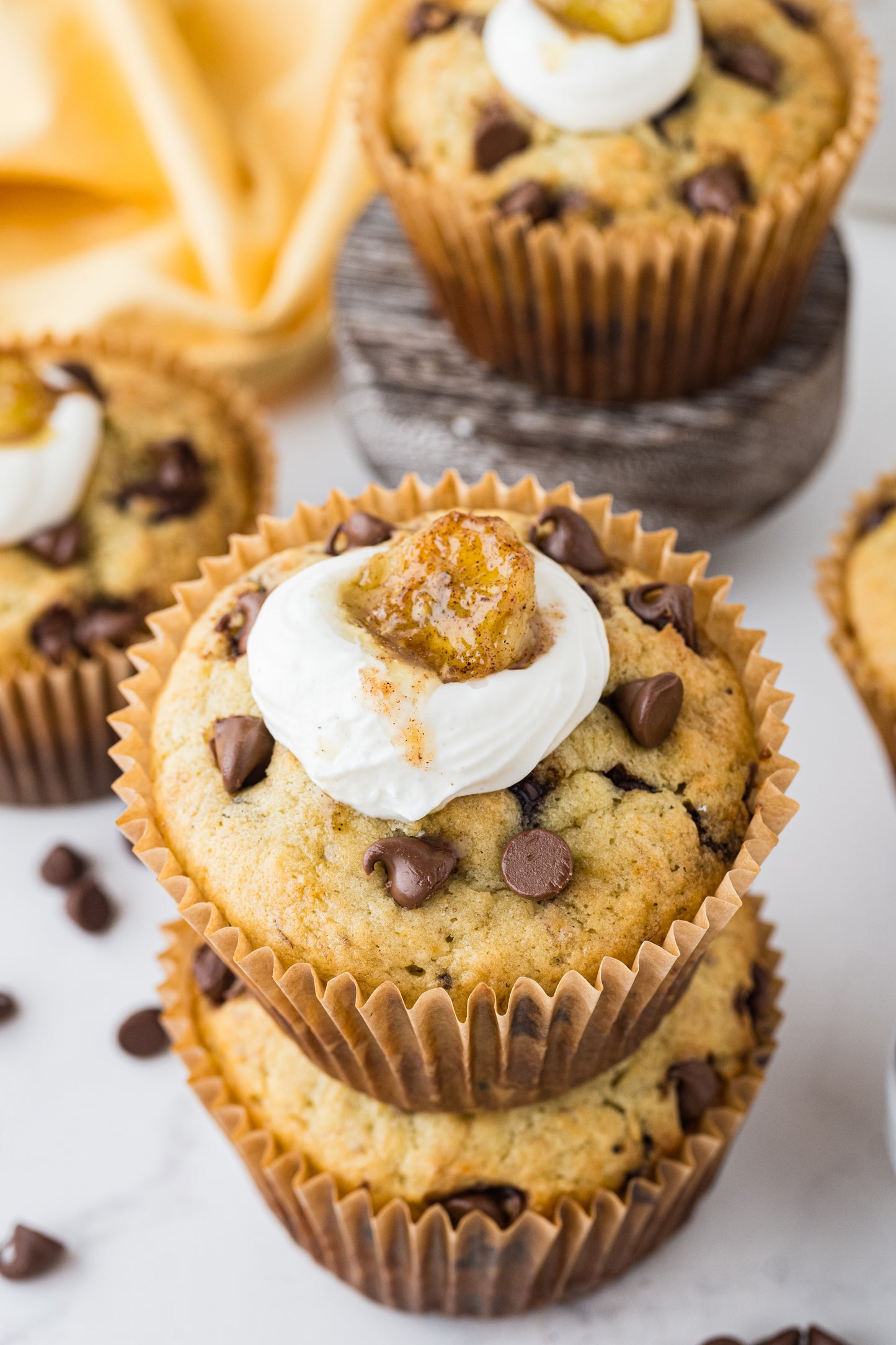 Banana Chocolate Chip Cupcakes with Cream Cheese Frosting Exclusive