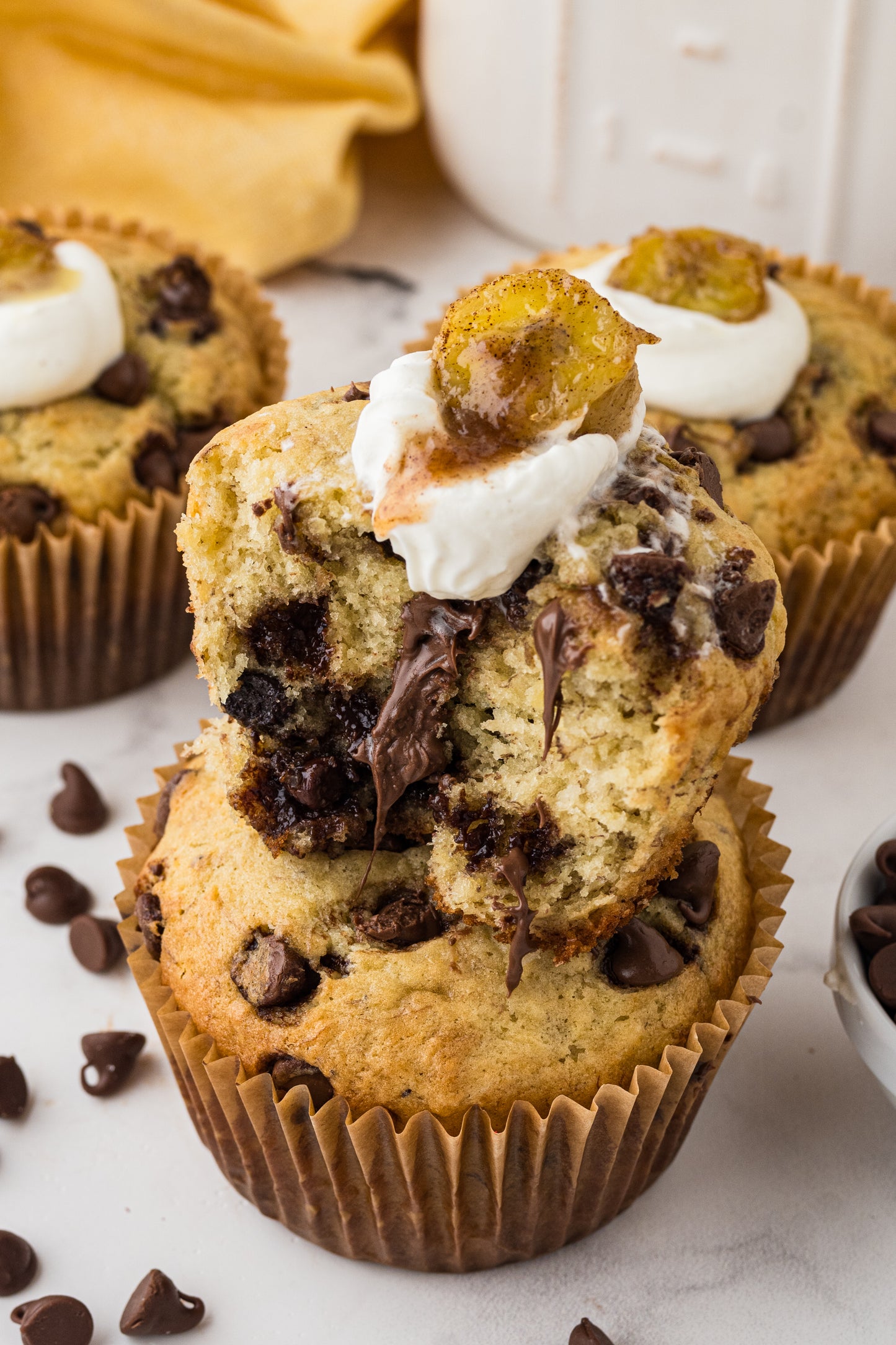 Banana Chocolate Chip Cupcakes with Cream Cheese Frosting Exclusive