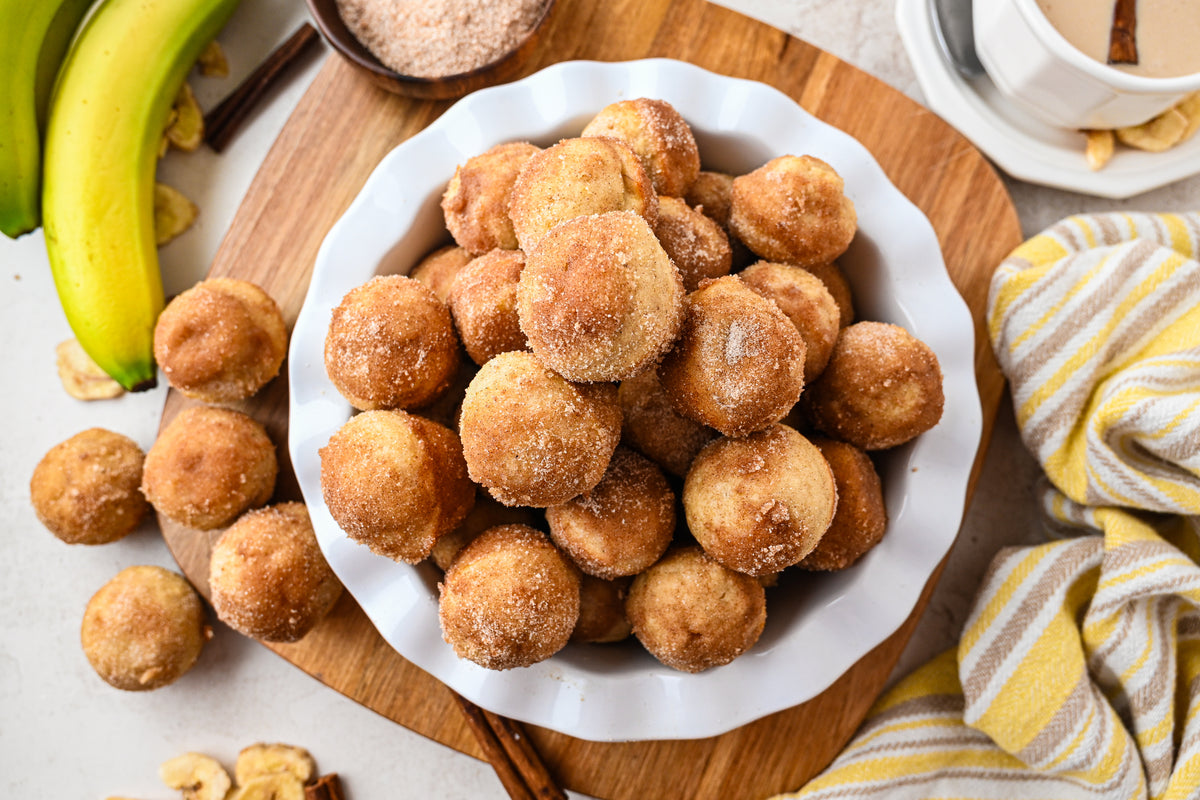 Banana Donut Holes with reel