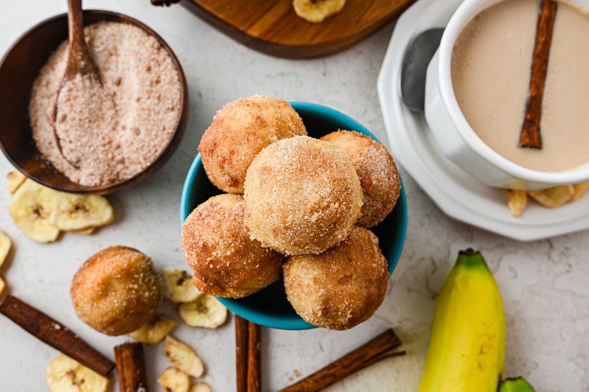 Banana Donut Holes with reel