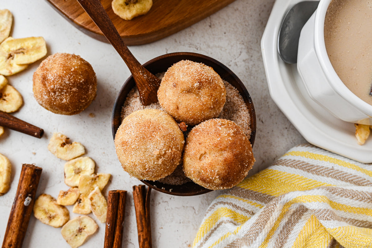 Banana Donut Holes with reel