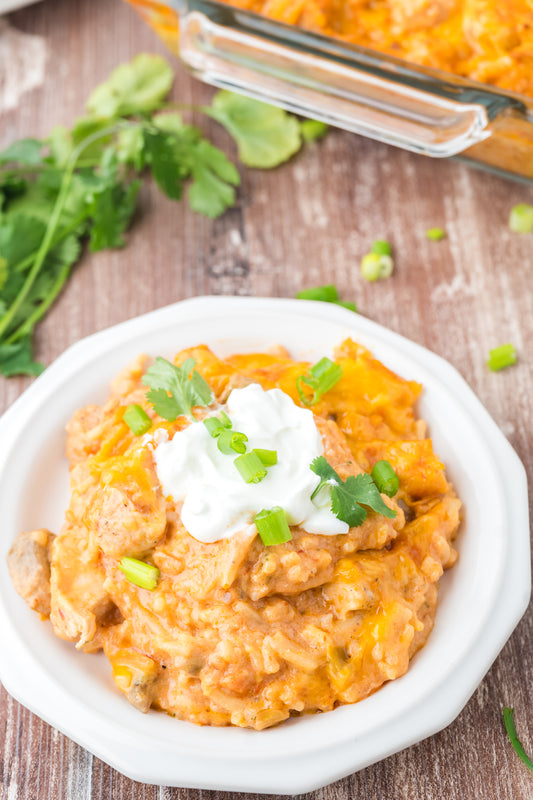 Cheesy Mexican Chicken and Rice