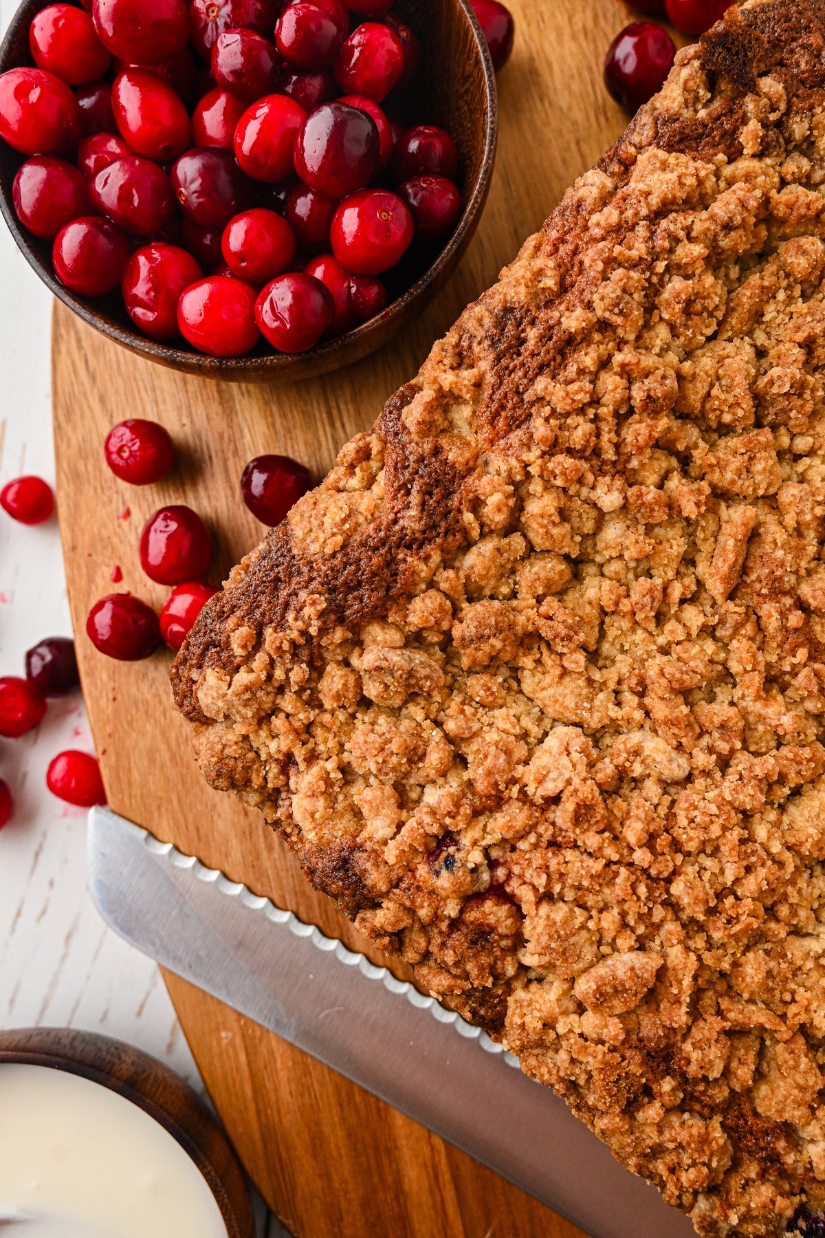 Cranberry Coffee Cake with tutorial and social reels
