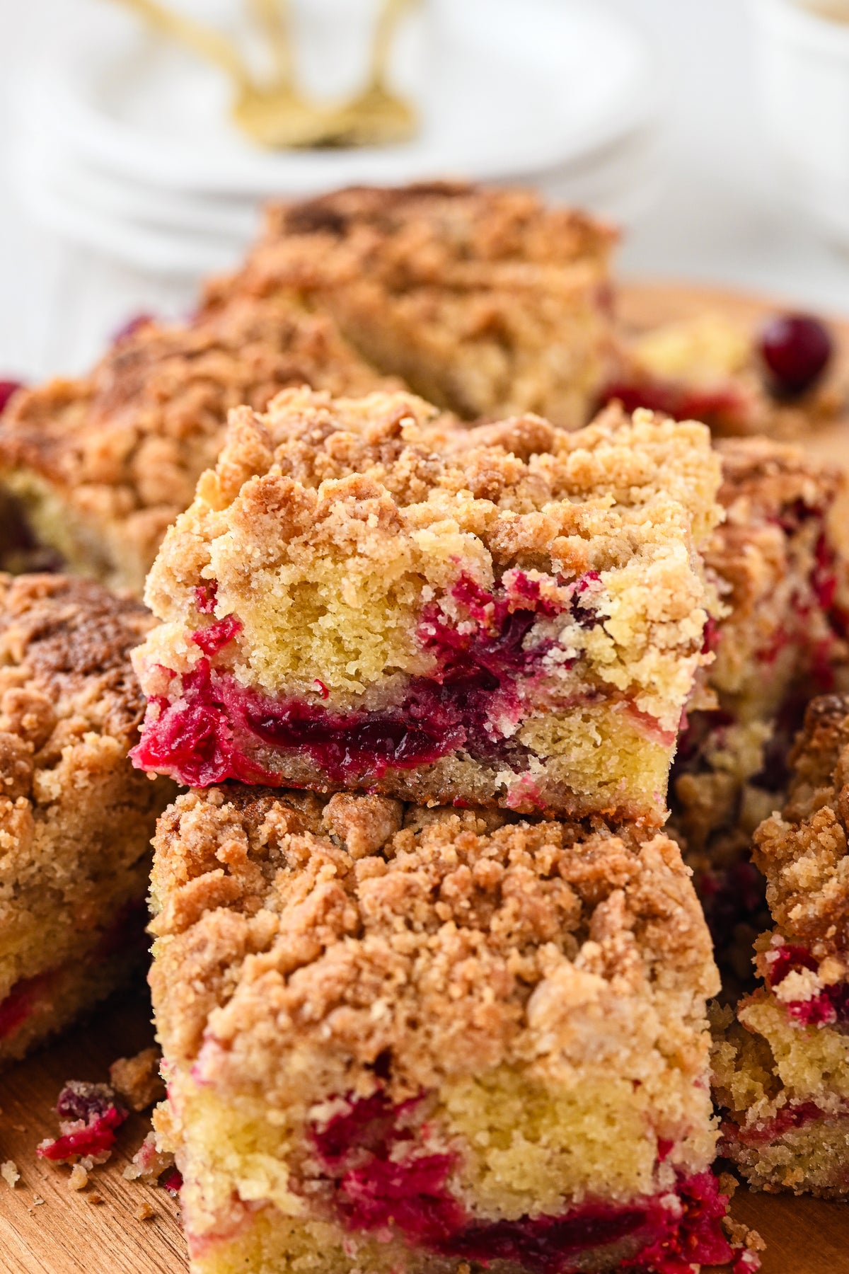 Cranberry Coffee Cake with tutorial and social reels