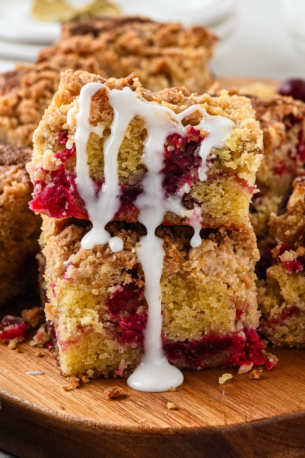 Cranberry Coffee Cake with tutorial and social reels