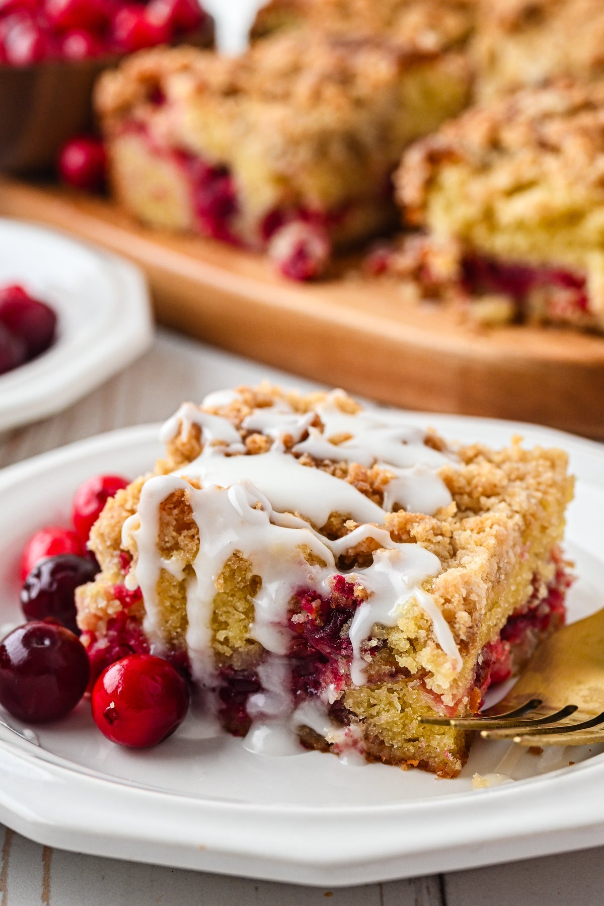 Cranberry Coffee Cake with tutorial and social reels