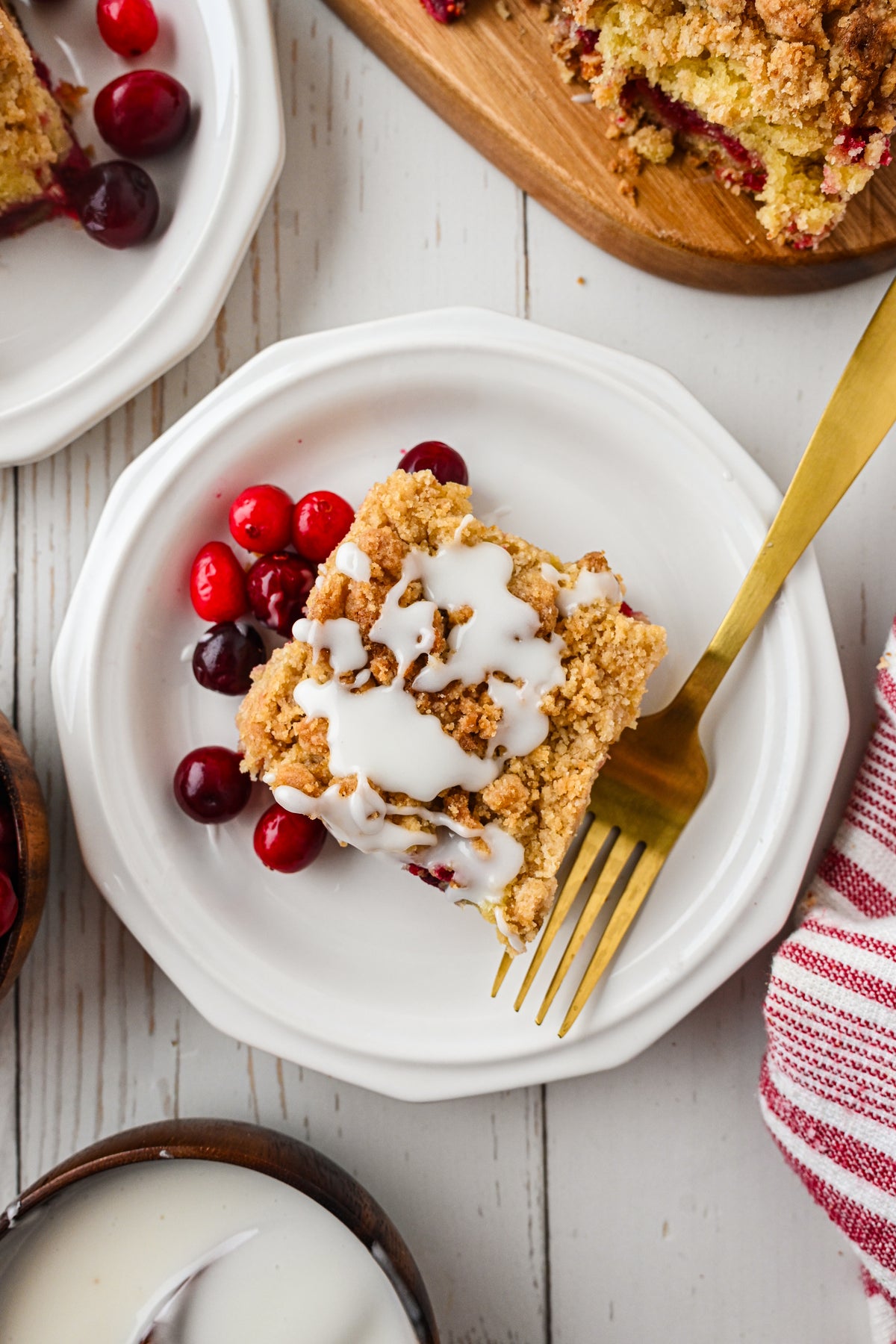 Cranberry Coffee Cake with tutorial and social reels