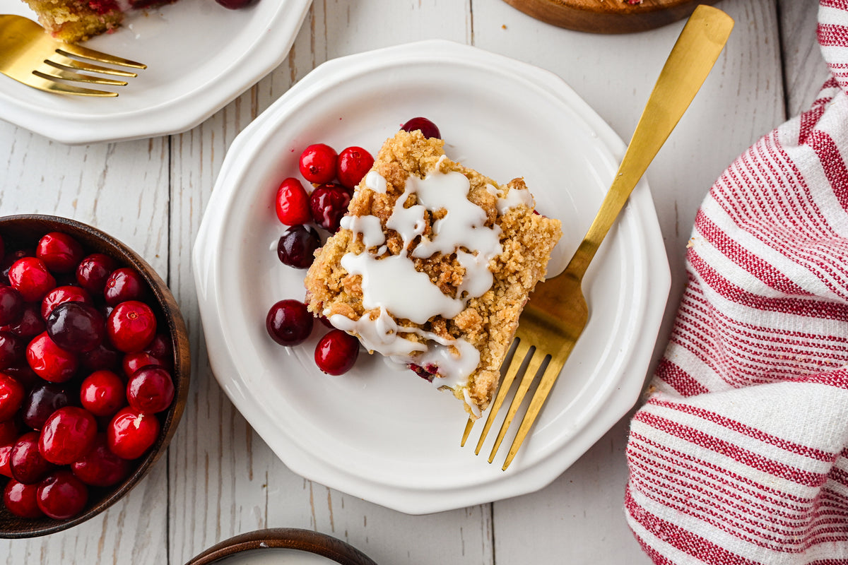 Cranberry Coffee Cake with tutorial and social reels