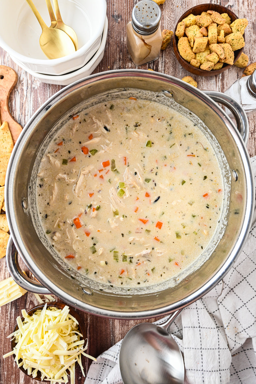 Turkey and Wild Rice Soup with tutorial and social reels – Flour ...