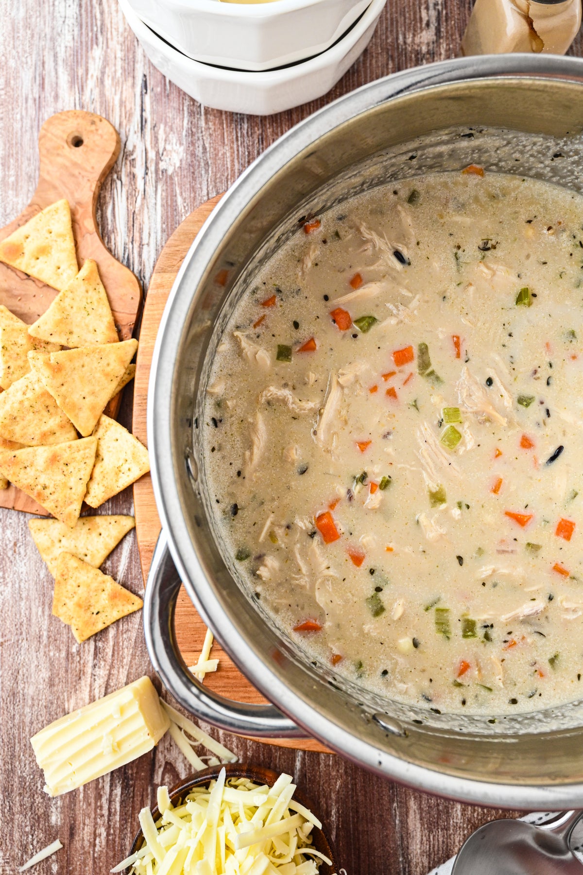 Turkey and Wild Rice Soup with tutorial and social reels