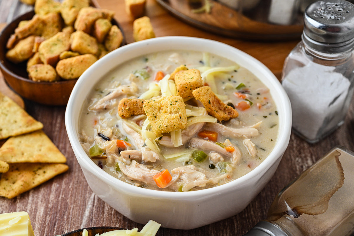Turkey and Wild Rice Soup with tutorial and social reels