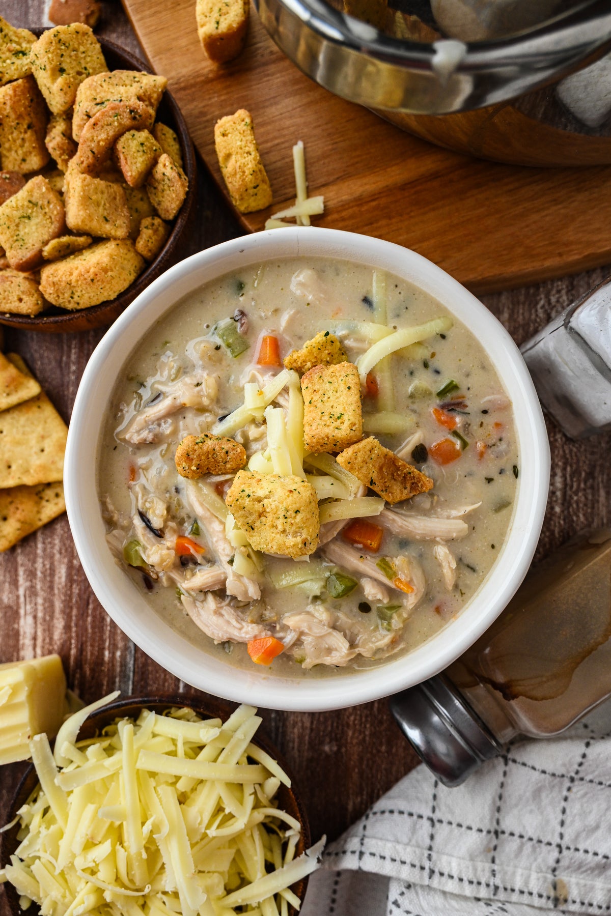 Turkey and Wild Rice Soup with tutorial and social reels