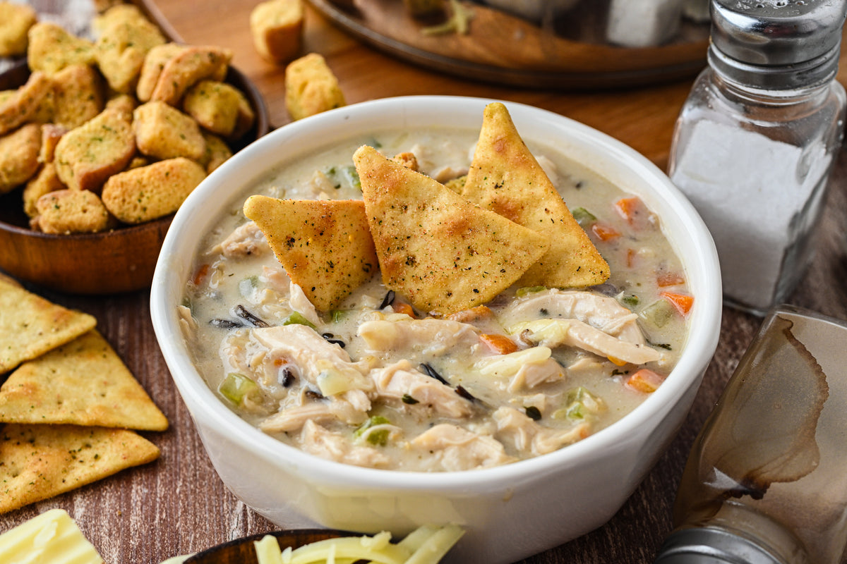 Turkey and Wild Rice Soup with tutorial and social reels